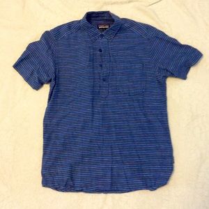 Patatagonia Medium Hemp Blend quarter button shirt